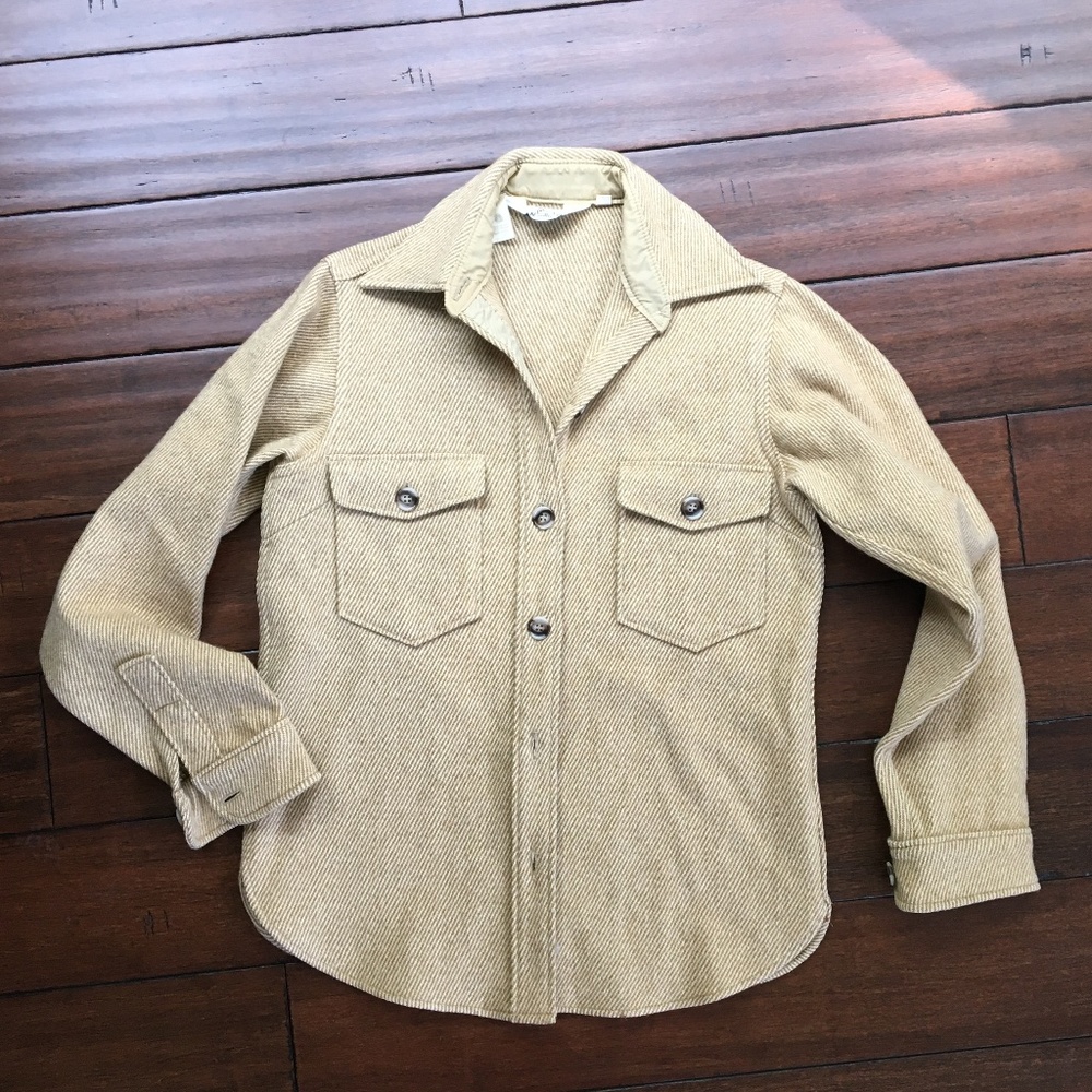 Vintage Woolrich - wool button work shirt